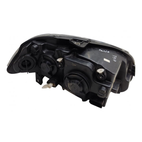 Farol Palio Siena Elx Esquerdo Mascara Negra Aro Preto 2013 Esquerdo/motorista