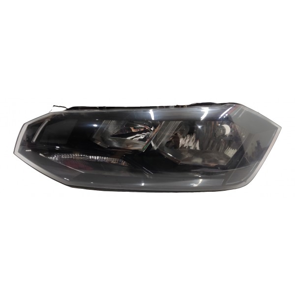 Farol Esquerdo Vw Polo Virtus 2018 2019 2020 Mascara Negra