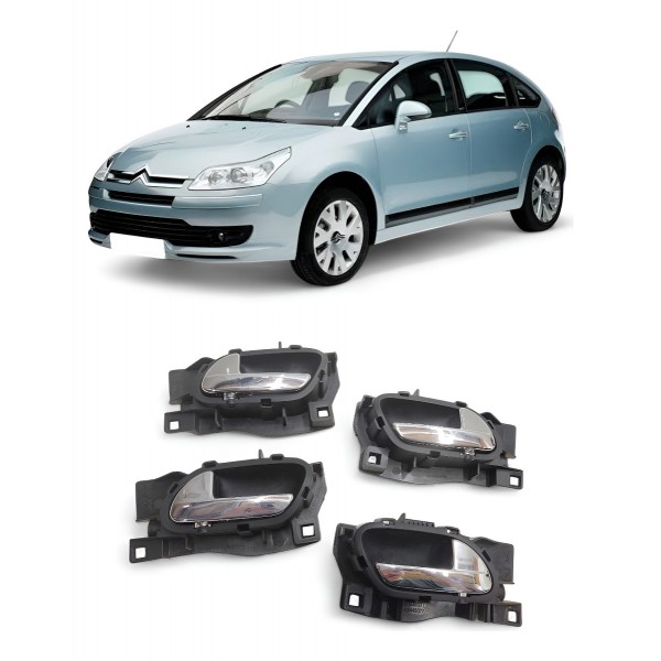 Kit 4 Maçaneta Interna Citroen C4 Pallas Cactus 2009 A 2012