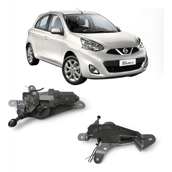 Motor Limpador Parabrisa Traseiro Nissan March 2012 A 2017