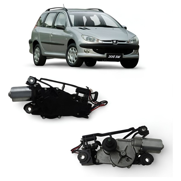 Motor Limpador Parabrisa Traseiro Peugeot 206 Sw 2004 A 2011
