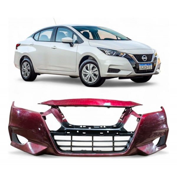 Parachoque Dianteiro Nissan Versa 2021 2022 2023 Com Milha Vermelho