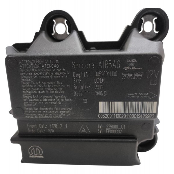 Módulo Central Airbag Fiat Strada Palio Weekend 2017 A 2023