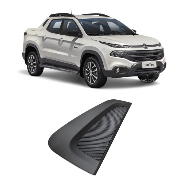 Par Moldura Direita Caçamba Fiat Toro Ultra 2022 2023 2024 Preto Preto
