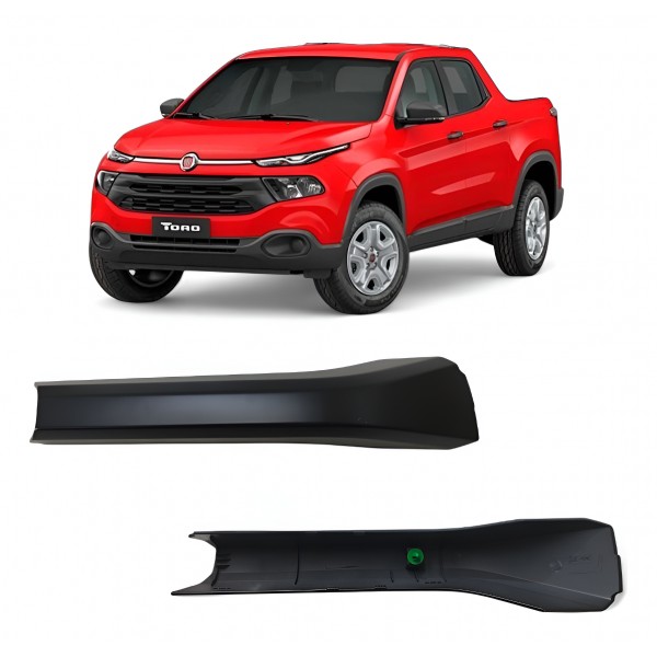 Moldura Frontal Rack Teto Esquerdo Fiat Toro 2016 A 2024 Preto