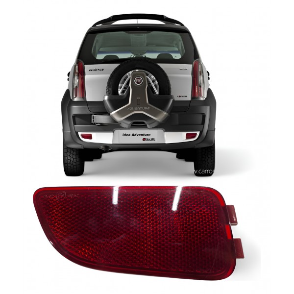 Refletor Esquerdo Parachoque Idea Adventure 2011 A 2018 Vermelho