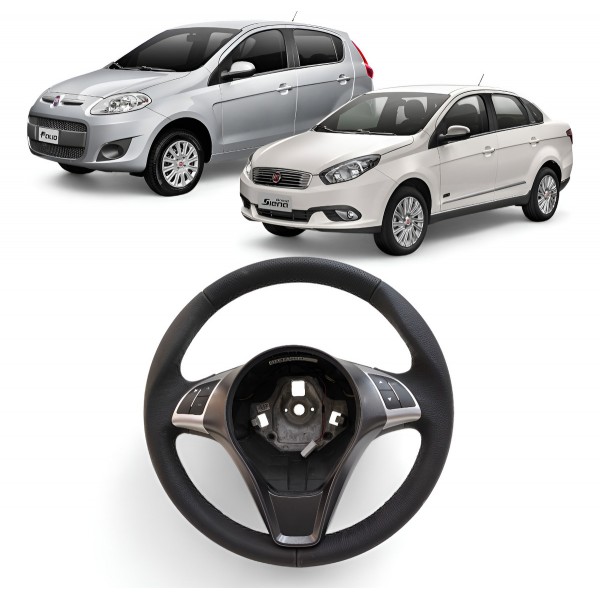Volante Interno Direção Fiat Grand Siena Palio 2012 A 2021 Preto