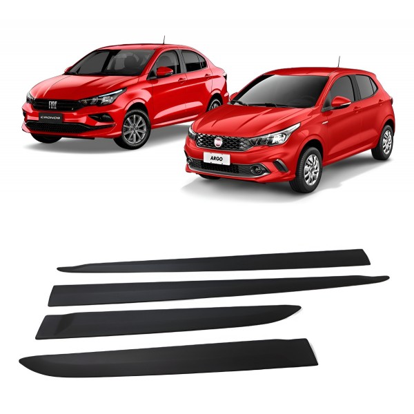 Kit Friso Porta Fiat Argo Cronos 2018 2019 2020 2021 A 2023 Preto Kit Friso Porta Fiat Argo Cronos 2018 2019 2020 2021 A 2023 Preto