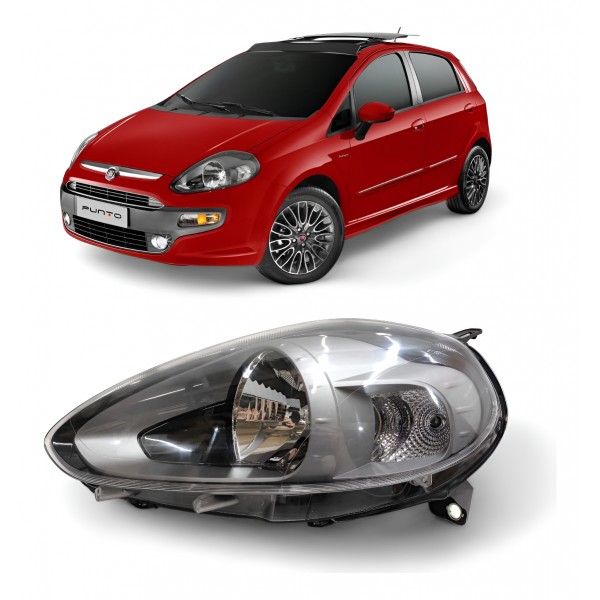 Farol Esquerdo Fiat Punto 2012 2013 A 2016 Mascara Cinza Esquerdo/motorista Farol Esquerdo Fiat Punto 2012 2013 A 2016 Mascara Cinza Esquerdo/motorista