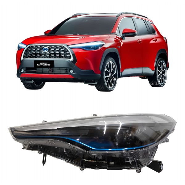 Farol Esquerdo Toyota Corolla Cross Hibrido 2020 2021 A 2024 Esquerdo/motorista Farol Esquerdo Toyota Corolla Cross Hibrido 2020 2021 A 2024 Esquerdo/motorista