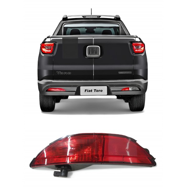 Lanterna Esquerda Parachoque Traseira Fiat Toro 2016 A 2020 Esquerdo/motorista Vermelho Lanterna Esquerda Parachoque Traseira Fiat Toro 2016 A 2020 Esquerdo/motorista Vermelho