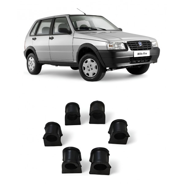 Kit 6 Bucha Estabilizadora Dianteira Fiat Uno 1985 A 2013 Kit 6 Bucha Estabilizadora Dianteira Fiat Uno 1985 A 2013