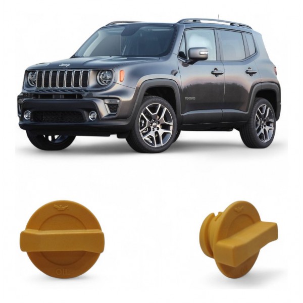 Tampa Óleo Motor Fiat Jeep Renegade 2017 2018 2019 A 2021 - Amarelo