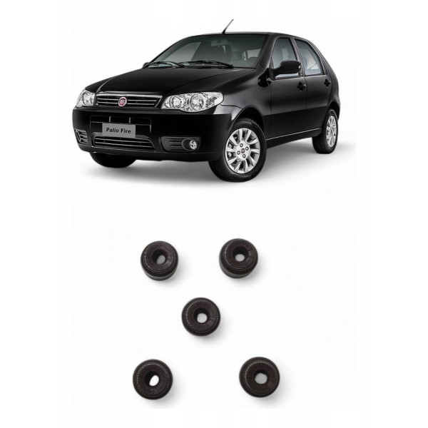 Kit 5 Retentores Hastes Válvulas Fiat Palio Fire 1.0 1.4 8v