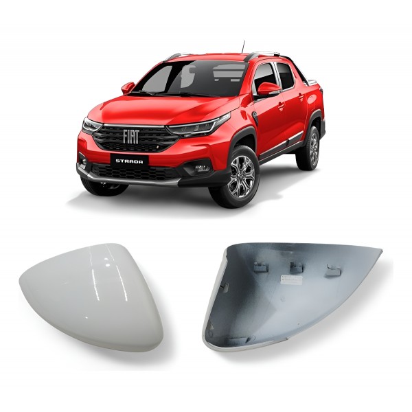 Capa Retrovisor Direito Fiat Strada 2020 2021 2022 2023 2024 - Branco