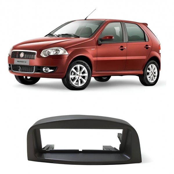 Moldura Central Rádio Fiat Palio Siena 2006 2007 2008 A 2012 - Cinza