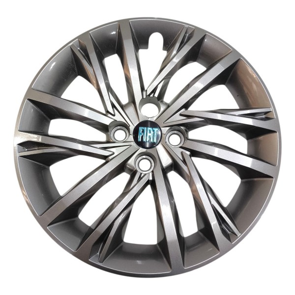 Calota Aro 16 Fiat Pulse Argo Cronos Grafite 4 Furos Cinza-escuro