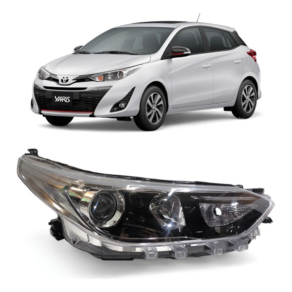 Farol Direito Toyota Yaris 2018 2019 A 2024 Manual Projetor - Direito/passageiro
