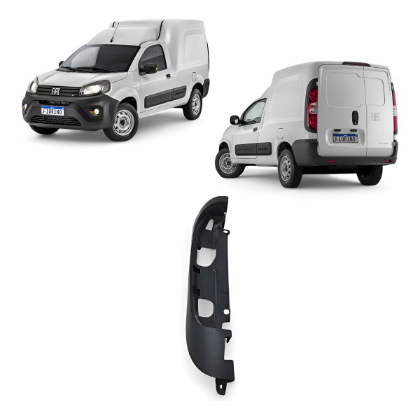 Moldura Lanterna Traseira Direita Fiat Fiorino 2014 A 2021 Preto