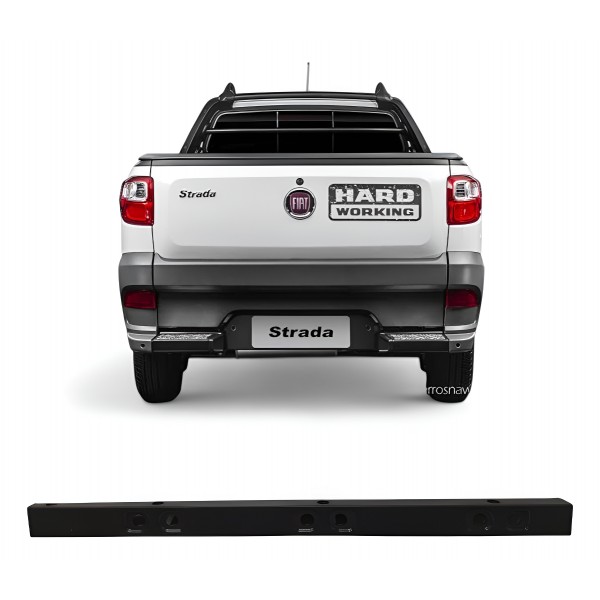 Moldura Lateral Caçamba Esquerda Fiat Strada 2014 A 2020 Preto Preto
