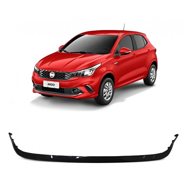 Moldura Inferior Parachoque Dianteiro Fiat Argo 2017 A 2021 Preto Brilhante