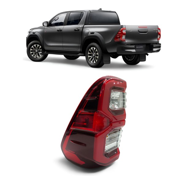 Lanterna Esquerda Toyota Hilux Srx 2019 2020 2021 A 2024 Led Vermelho Esquerdo/motorista