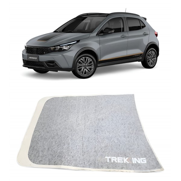 Emblema Adesivo Capo Fiat Argo Trekking 2018 2019 A 2022 Preto
