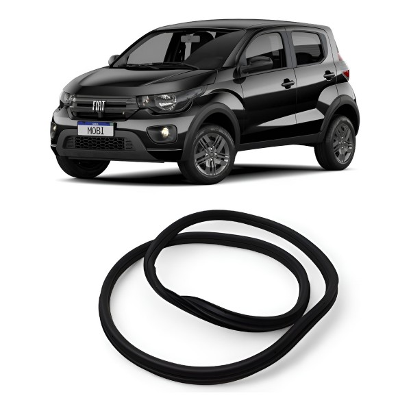 Borracha Guarnição Traseira Direita Fiat Mobi 202 2021 2022 Preto