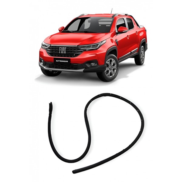 Borracha Carroceria Guarnição Fiat Strada 2022 2023 2024 Preto