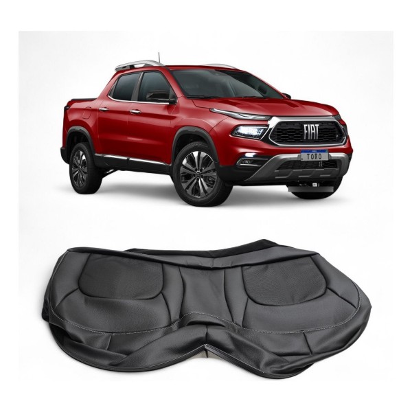 Capa Banco Traseiro Fiat Toro 2016 2017 2018 2019 2020 2021 Preto