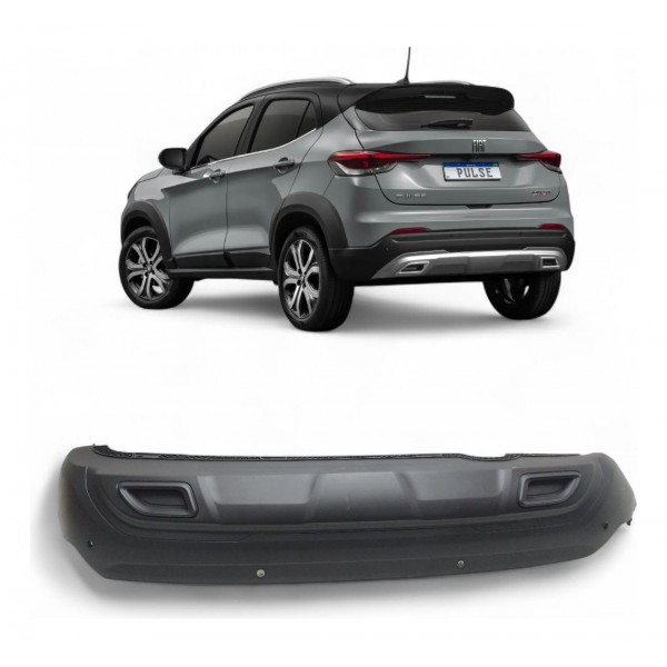 Spoiler Parachoque Traseiro Fiat Pulse 2022 2023 Original Preto Brilhante