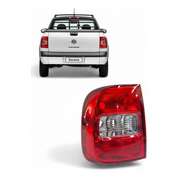 Lanterna Esquerda Volkswagen Saveiro G5 2009 2010 A 2014 Esquerdo/motorista Vermelho