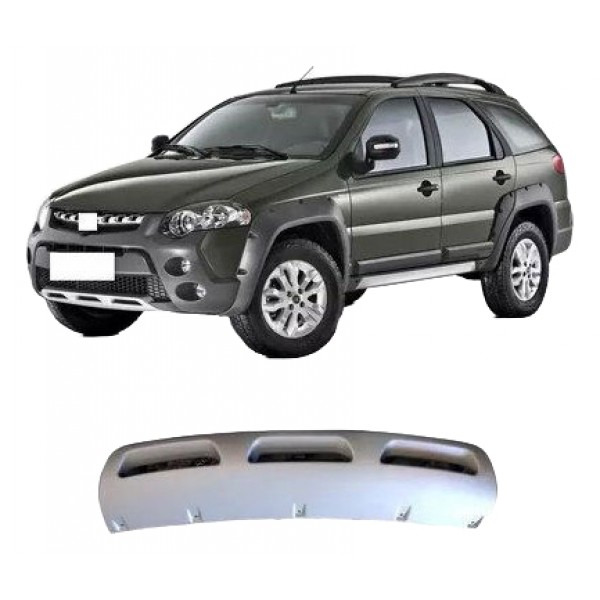 Moldura Parachoque Palio Strada Adventure 2014 2015 2016 Cinza Fosco