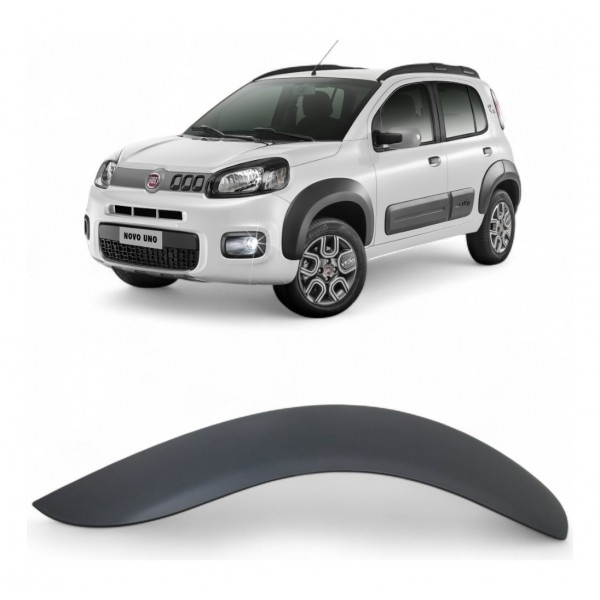 Moldura Porta Traseira Direita Fiat Uno Way 2015 2016 2017 Preto