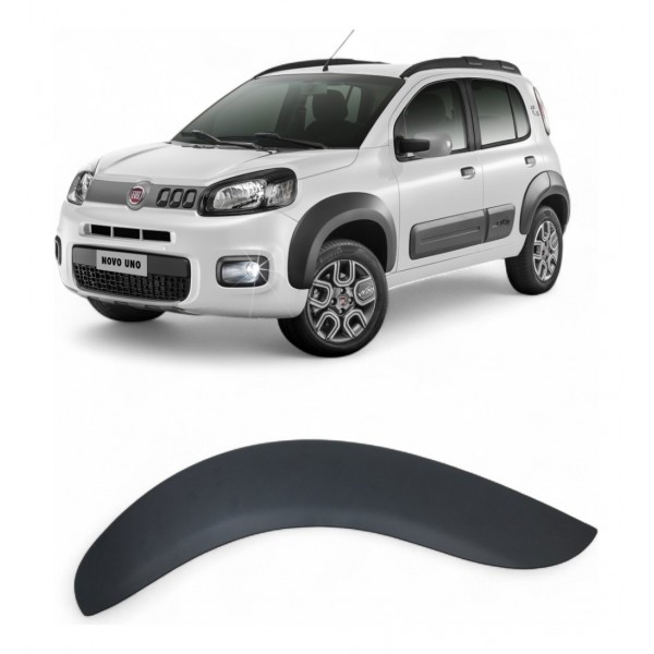 Moldura Porta Traseira Esquerda Fiat Uno 2012 2013 2014 Preto