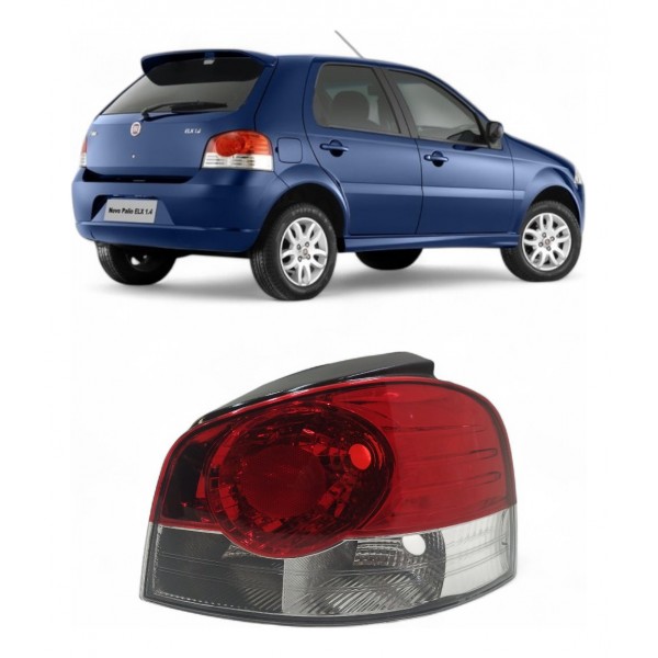 Lanterna Traseira Direita Fiat Palio Elx 2008 2009 2010 2011 Direito/passageiro Vermelho