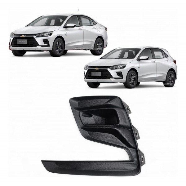 Moldura Esquerda Farol Milha Sem Furo Chevrolet Onix 2026 Preto Esquerdo