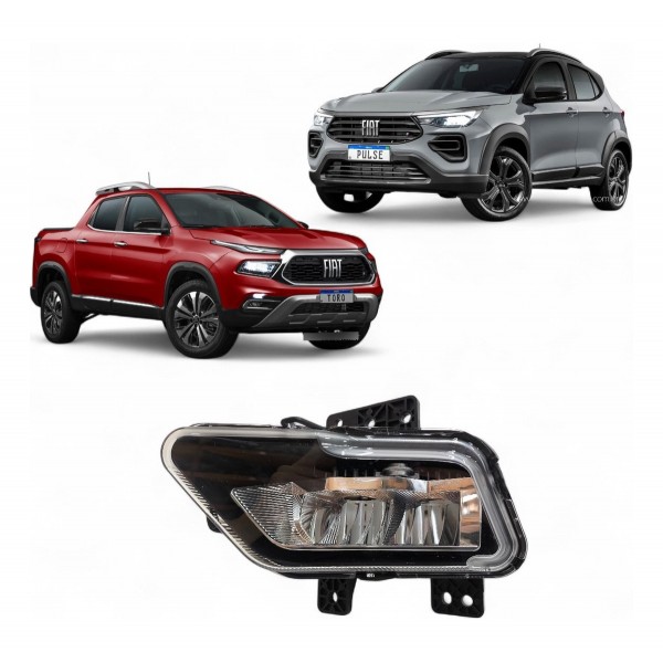 Farol Milha Esquerda Toro Pulse Renegade 2022 2023 2024 Cristal