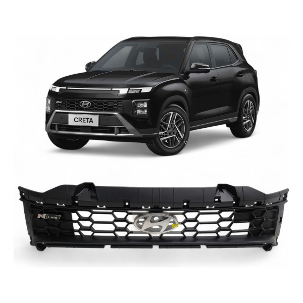 Grade Parachoque Dianteiro Hyundai Creta Nline 2025 2026 Preto Fosco