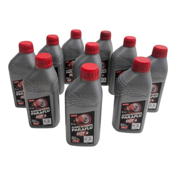 Kit 10 Fluido Óleo De Freios Paraflu Dot 4 10-7400 500ml