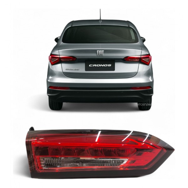 Lanterna Tampa Porta Mala Esquerda Fiat Cronos 2018 A 2022 Esquerdo/motorista Vermelho