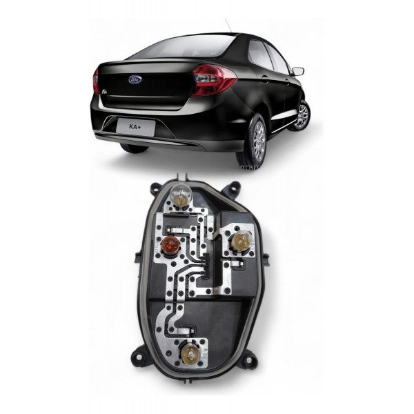 Circuito Soquete Lanterna Esquerda Ford Ka Sedan 2017 A 2021 Esquerdo/motorista Preto