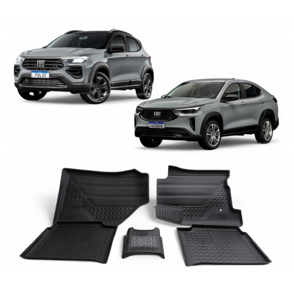 Jogo Tapetes Borda Elevada Fiat Pulse Fastback Genuíno Mopar Preto
