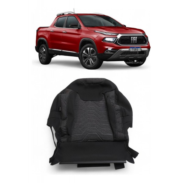 Capa Banco Dianteira Direita Fiat Toro 2016 2017 2018 A 2024 Preto