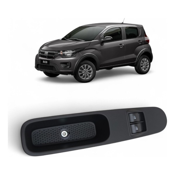Botão Duplo Dianteiro Esquerdo Moldura Fiat Mobi 2017 A 2025
