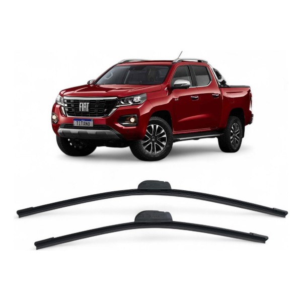 Par Palheta Limpador Parabrisa Dianteiro Fiat Titano 2025 Preto