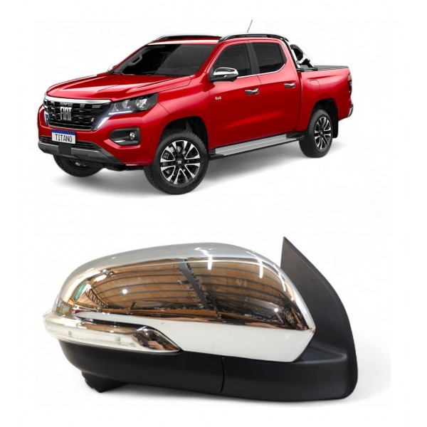 Espelho Retrovisor Direito Fiat Titano 2025 Elétrico 8 Fios