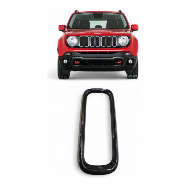 Moldura Grade Dianteiro Renegade 2015 A 2020 Black Piano Black Piano Brilhante