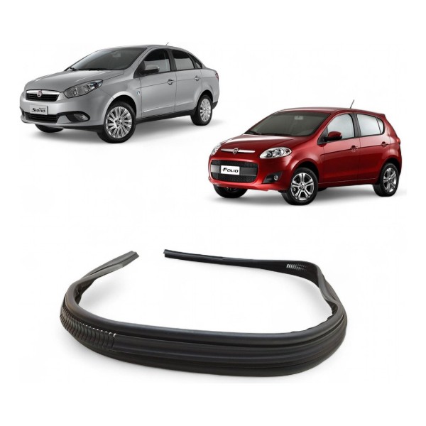 Guarnição Borracha Vidro Dianteiro Esquerdo Grand Siena