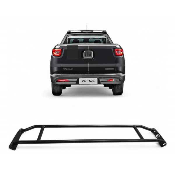 Grade Protetor Vigia Vidro Traseira Fiat Toro 2016 A 2024 Preto